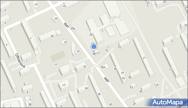 Krosno, Wojska Polskiego, 49, mapa Krosna