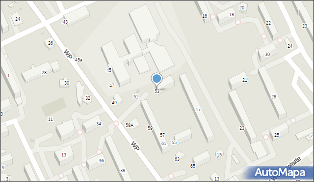 Krosno, Wojska Polskiego, 53, mapa Krosna