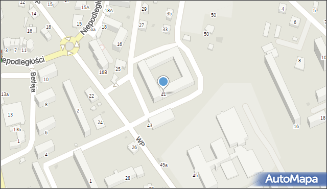 Krosno, Wojska Polskiego, 41, mapa Krosna