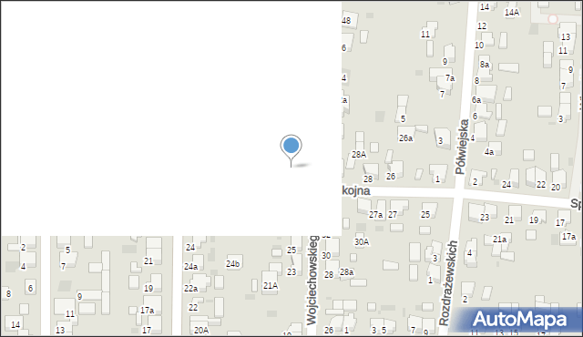 Krotoszyn, Wojciechowskiego, 27, mapa Krotoszyna