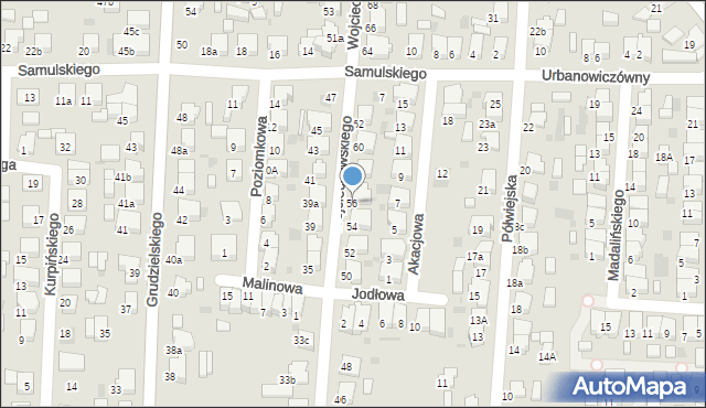 Krotoszyn, Wojciechowskiego, 56, mapa Krotoszyna