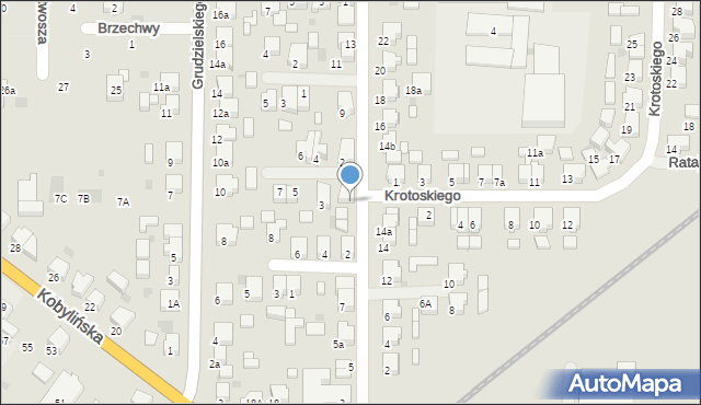 Krotoszyn, Wojciechowskiego, 7b, mapa Krotoszyna