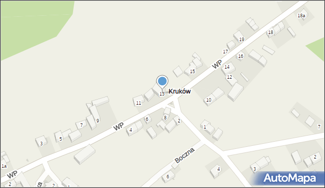 Kruków, Wojska Polskiego, 13, mapa Kruków