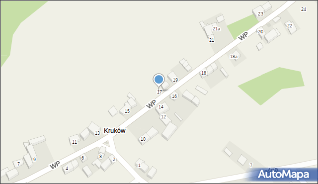 Kruków, Wojska Polskiego, 17, mapa Kruków