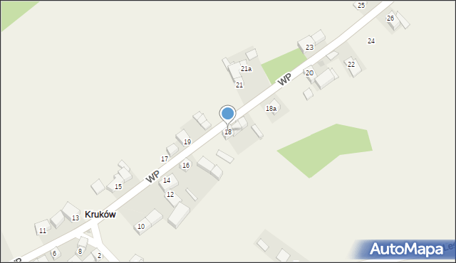 Kruków, Wojska Polskiego, 18, mapa Kruków
