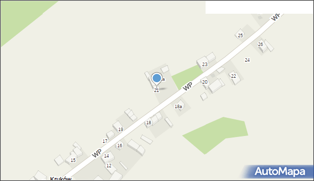Kruków, Wojska Polskiego, 21, mapa Kruków