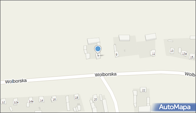 Kruszów, Wolborska, 7, mapa Kruszów