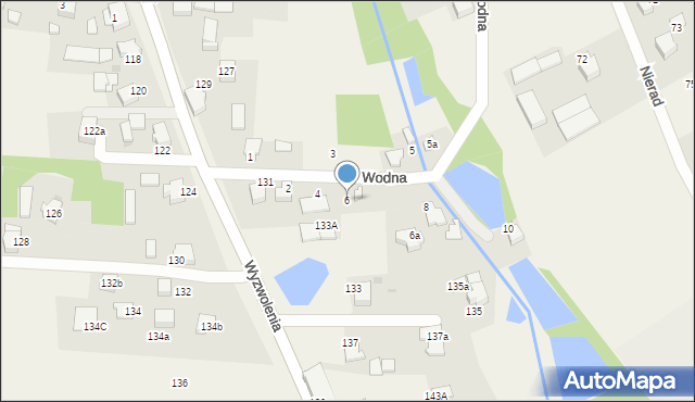 Kryry, Wodna, 6, mapa Kryry