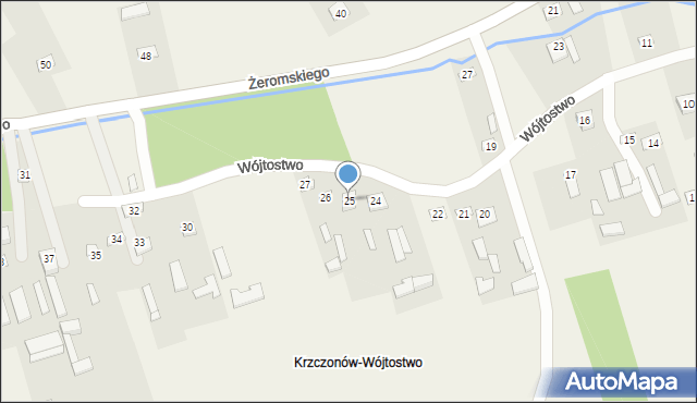 Krzczonów, Wójtostwo, 25, mapa Krzczonów