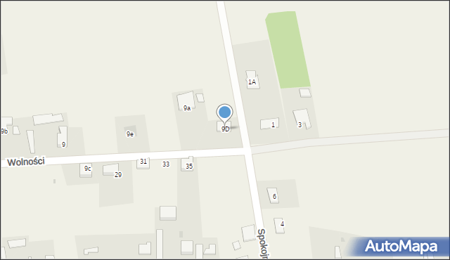 Krzeszyce, Wolności, 9D, mapa Krzeszyce