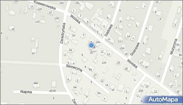 Ksawerów, Wolska, 10, mapa Ksawerów