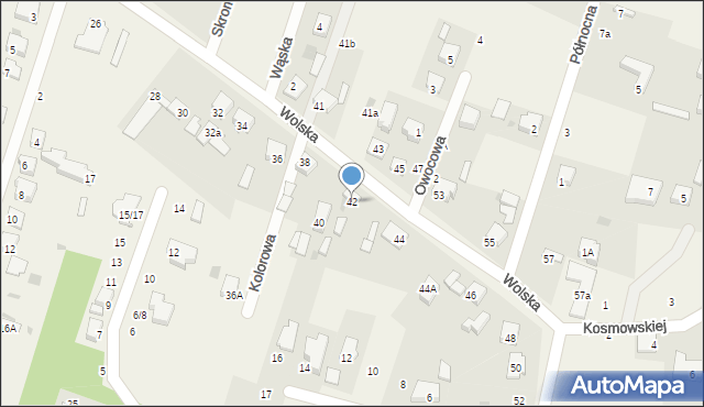 Ksawerów, Wolska, 42, mapa Ksawerów