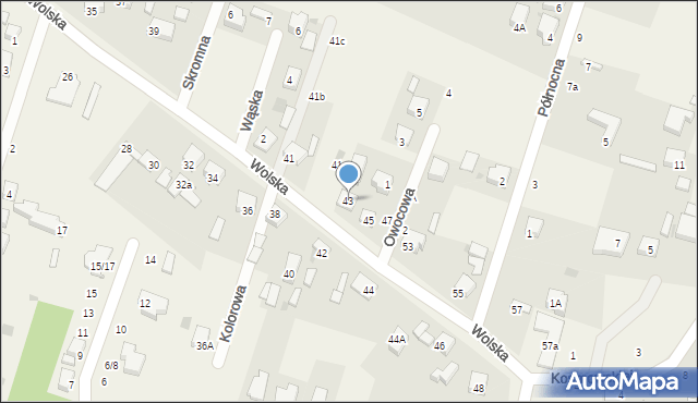 Ksawerów, Wolska, 43, mapa Ksawerów
