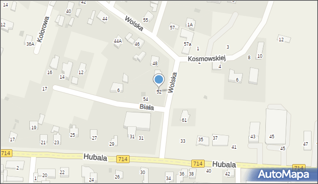 Ksawerów, Wolska, 52, mapa Ksawerów