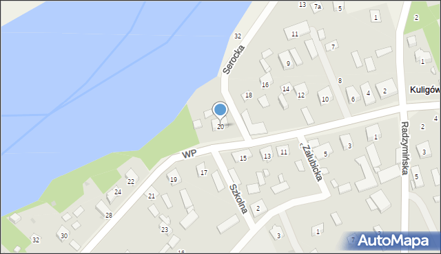Kuligów, Wojska Polskiego, 20, mapa Kuligów