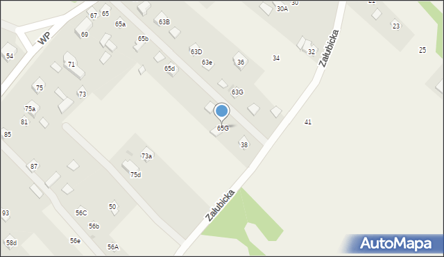 Kuligów, Wojska Polskiego, 65G, mapa Kuligów