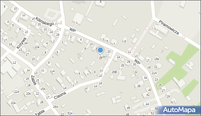 Kurów, Wojska Polskiego, 18, mapa Kurów