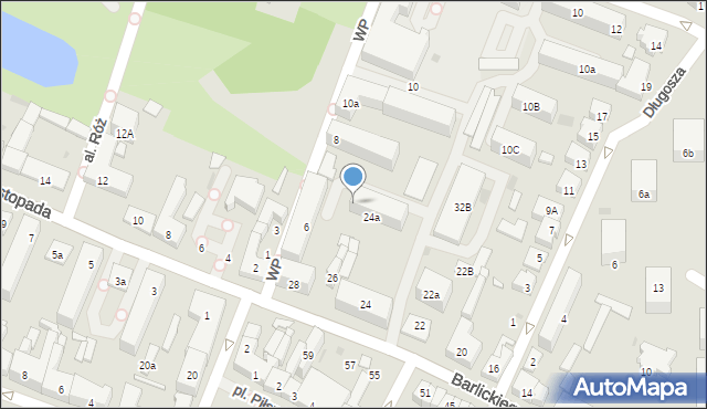 Kutno, Wojska Polskiego, 6a, mapa Kutno