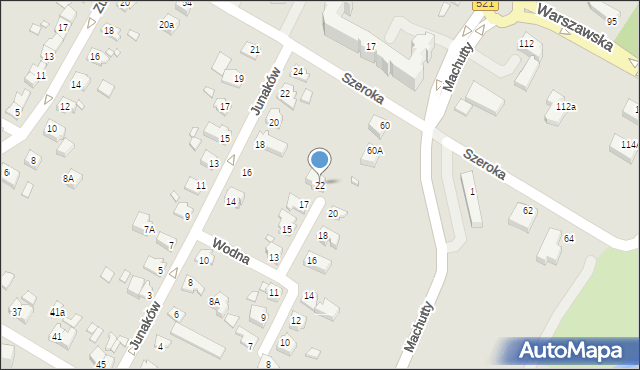 Kwidzyn, Wodna, 22, mapa Kwidzyn