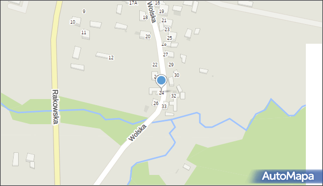 Łagów, Wolska, 24, mapa Łagów