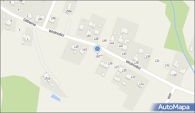 Łańce, Wolności, 141, mapa Łańce