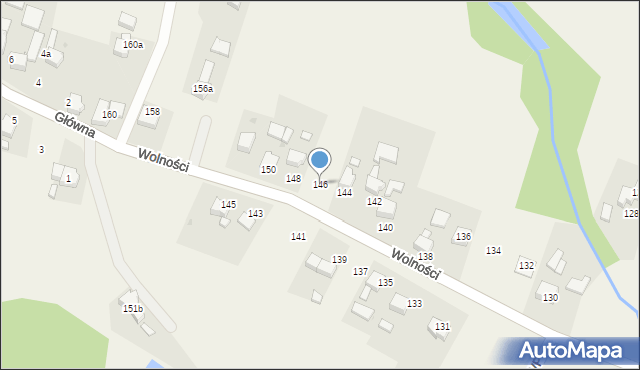 Łańce, Wolności, 146, mapa Łańce