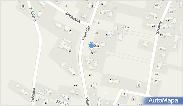 Łańce, Wolności, 24, mapa Łańce