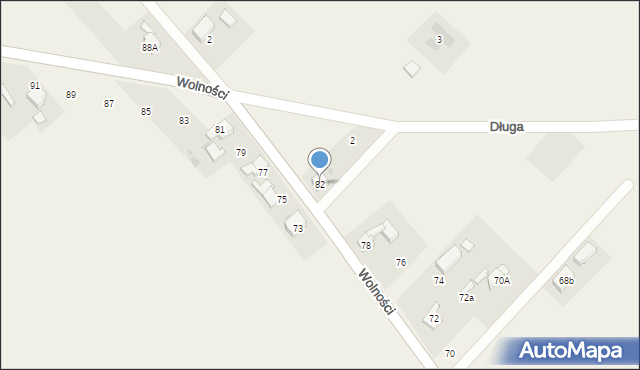 Łańce, Wolności, 82, mapa Łańce