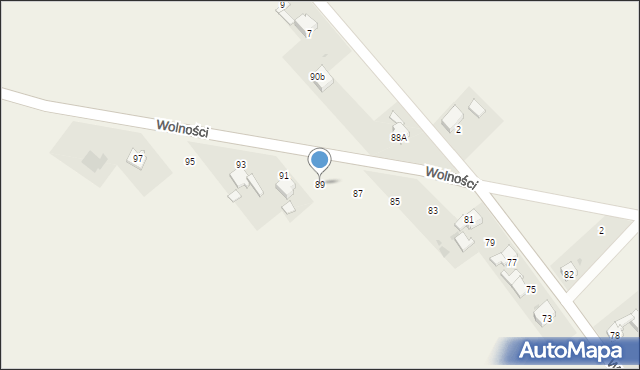 Łańce, Wolności, 89, mapa Łańce