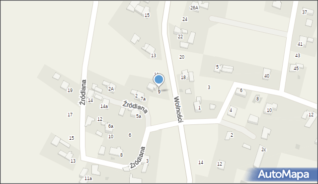 Łańce, Wolności, 9, mapa Łańce