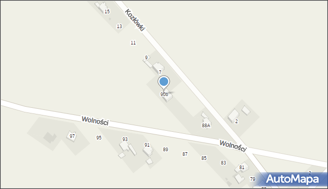 Łańce, Wolności, 90b, mapa Łańce