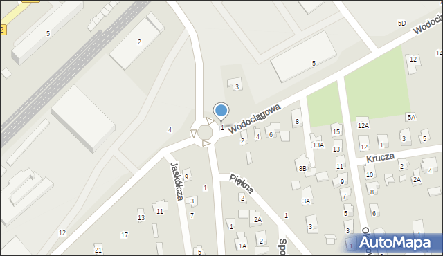 Łapy, Wodociągowa, 1, mapa Łapy