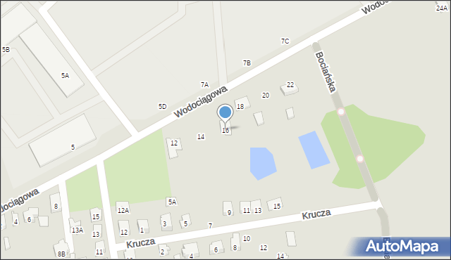 Łapy, Wodociągowa, 16, mapa Łapy