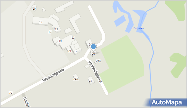 Łapy, Wodociągowa, 26, mapa Łapy