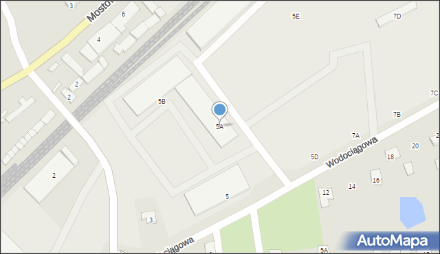 Łapy, Wodociągowa, 5A, mapa Łapy
