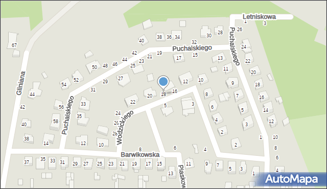 Łapy, Wodzickiego Kazimierza, 18, mapa Łapy