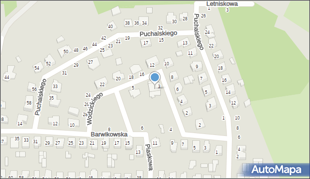 Łapy, Wodzickiego Kazimierza, 32, mapa Łapy