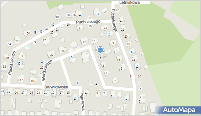 Łapy, Wodzickiego Kazimierza, 6, mapa Łapy