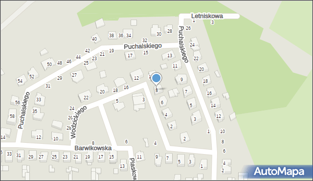 Łapy, Wodzickiego Kazimierza, 8, mapa Łapy