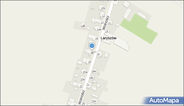 Laryszów, Wolności, 18, mapa Laryszów