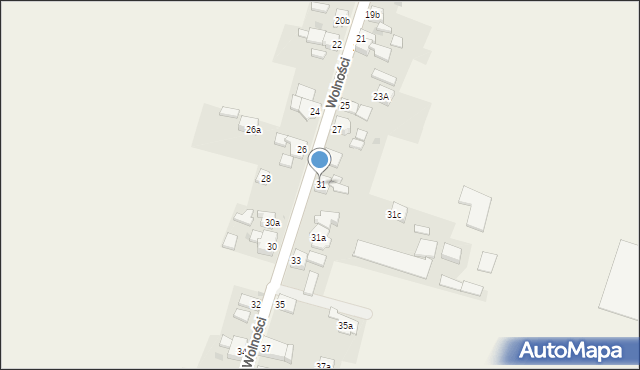 Laryszów, Wolności, 31, mapa Laryszów