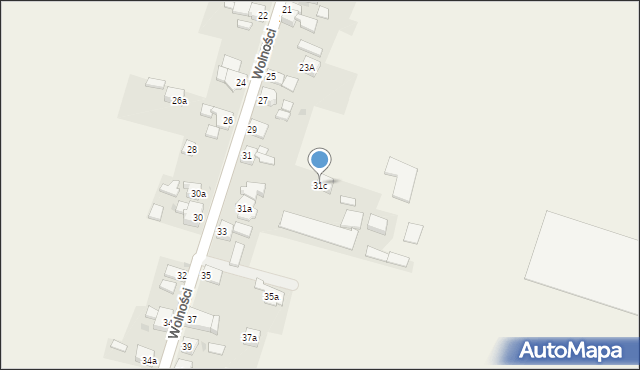 Laryszów, Wolności, 31c, mapa Laryszów