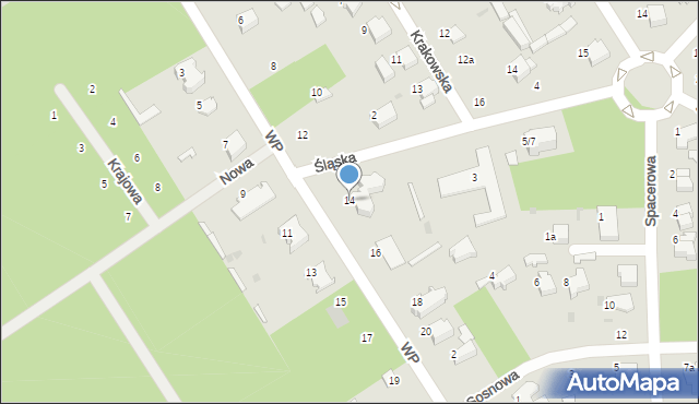 Łask, Wojska Polskiego, 14, mapa Łask