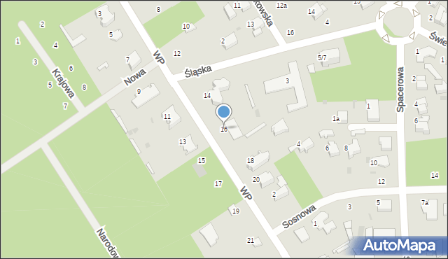 Łask, Wojska Polskiego, 16, mapa Łask