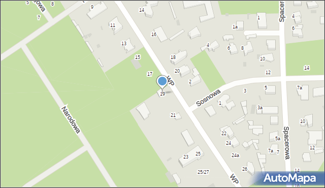 Łask, Wojska Polskiego, 19, mapa Łask