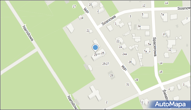 Łask, Wojska Polskiego, 23, mapa Łask