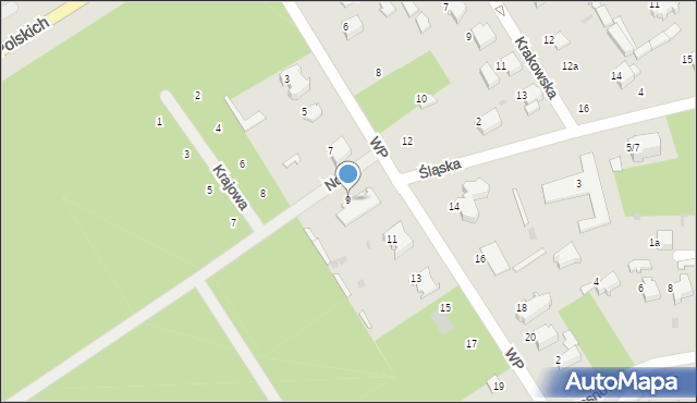 Łask, Wojska Polskiego, 9, mapa Łask