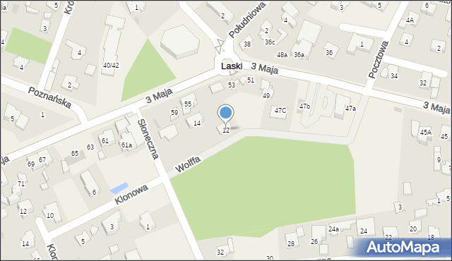 Laski, Wolffa Jerzego, ks., 12, mapa Laski