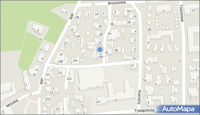 Łeba, Wojska Polskiego, 17b, mapa Łeba