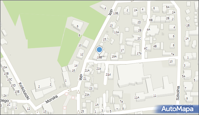 Łeba, Wojska Polskiego, 19B, mapa Łeba